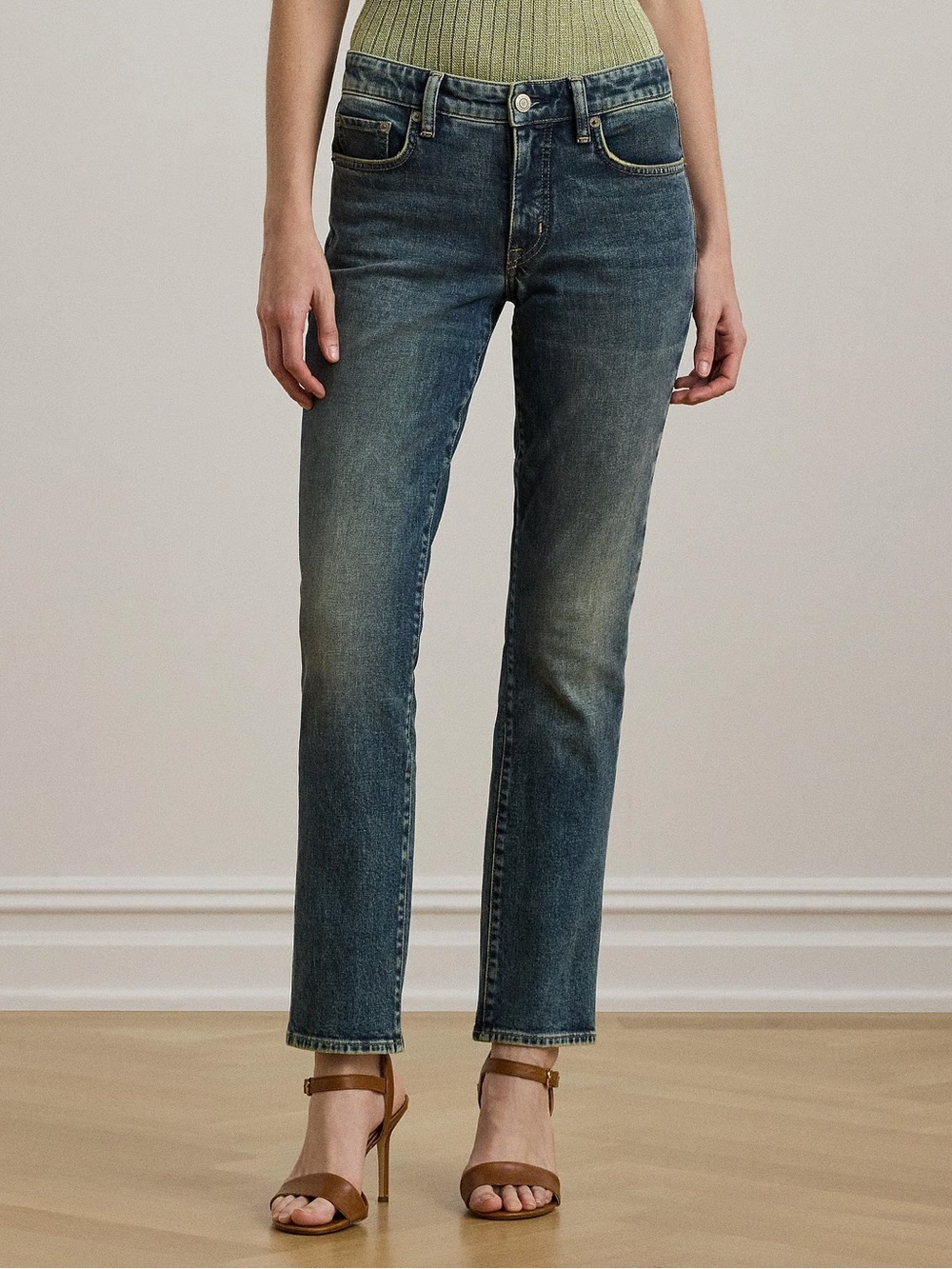 Lauren Ralph Lauren Mid-Rise Straight Ankle Jean Size 14